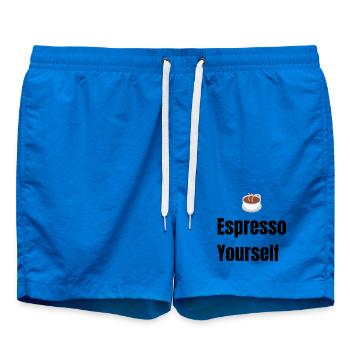 ☕ Coffee Lover T-Shirt – Funny Morning Coffee Cup  - Short de bain - cobalt blue - Devant