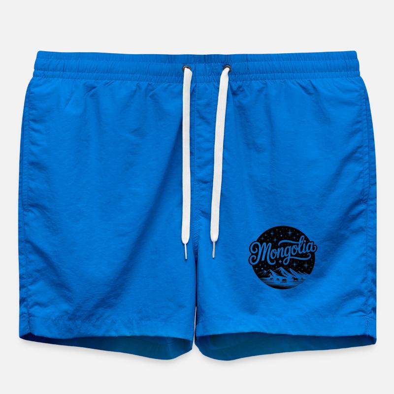 Mongolia - Souvenir Design - Swim Trunks - cobalt blue