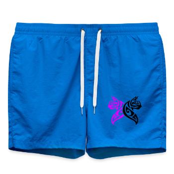 Chats Tribal Cat Design - Short de bain - cobalt blue - Devant - AI Model Male 185 light (185cm)