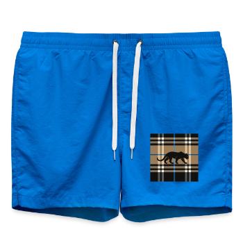 VisionWear Exclusive Plaid Pattern – Modern Street - Badeshorts - Cobalt blue - Vorne