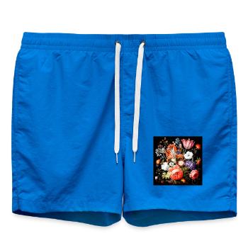 Fantaisies fleuries style baroque flamand - Short de bain - cobalt blue - Devant