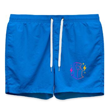 Rétro Neon Arcade Game Outline - Short de bain - cobalt blue - Devant