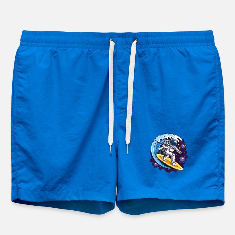 Space astronaut on surfboards - Swim Trunks - cobalt blue