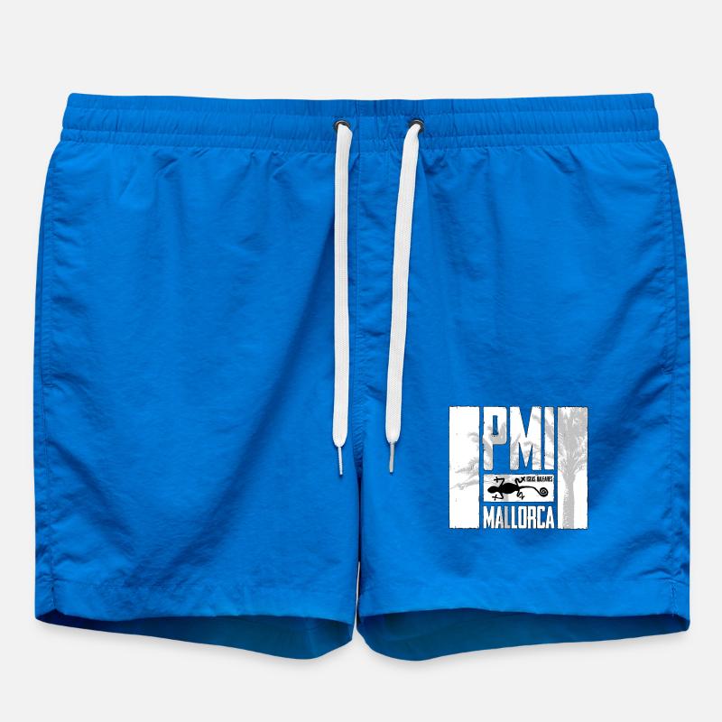 Mallorca PMI palm tree logo - Swim Trunks - cobalt blue