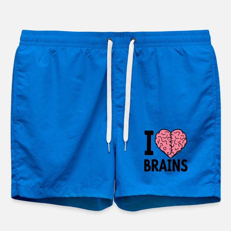 J’aime le dicton zombie de Brains - Short de bain - cobalt blue