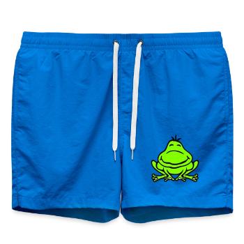 Frosch Kröte lächelt lustig Comic glücklich süß - Badeshorts - Cobalt blue - Vorne