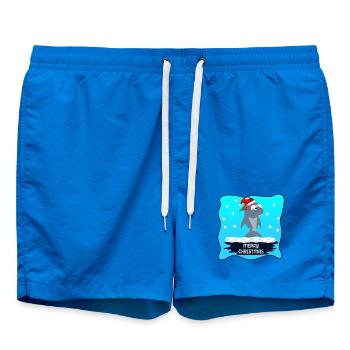 FROHE WEIHNACHTEN WÜNSCHE SHARK - Badeshorts - Cobalt blue - Vorne