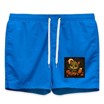 Kleiner Halloween-Fuchs mit Kürbissen - Badeshorts - Cobalt blue - Vorne