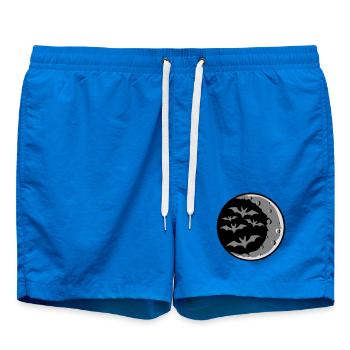 Beaucoup de chauves-souris silhouette fraîche croissant de lune nuit - Short de bain - cobalt blue - Devant