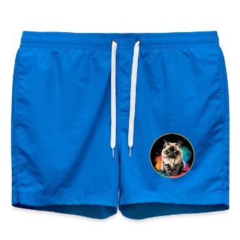 Ragdoll Katzenportrait - Badeshorts - Cobalt blue - Vorne