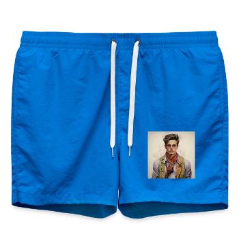 Vintage Glam Homme avec foulard en soie - Short de bain - cobalt blue - Devant