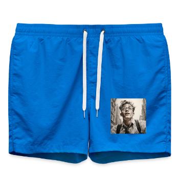 Big City Views Glasses Portrait - Swim Trunks - cobalt blue - Front