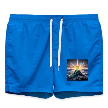 Bitcoin Gipfelaufstieg 3D - Badeshorts - Cobalt blue - Vorne