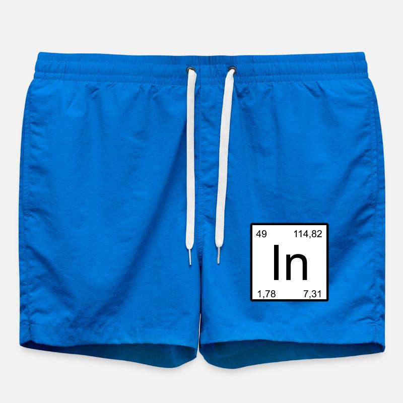 Indium Minimal Element Typography - Badeshorts - Cobalt blue