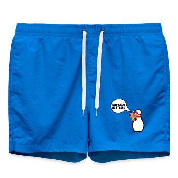 DRÔLE DE NOËL BOWLING RESTEZ CALME - Short de bain - cobalt blue - Devant