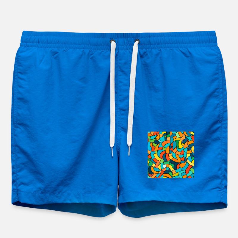Color Knot Tangle - Swim Trunks - cobalt blue