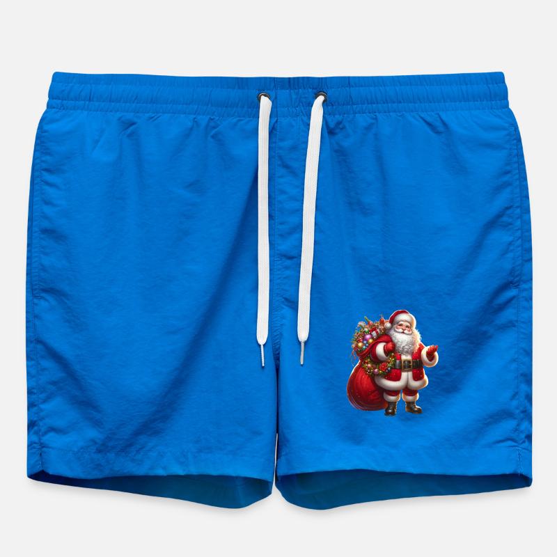 Weihnachtsmann mit Geschenksäckchen - Badeshorts - Cobalt blue
