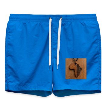 Afrique bois gravé motif tribal - Short de bain - cobalt blue - Devant