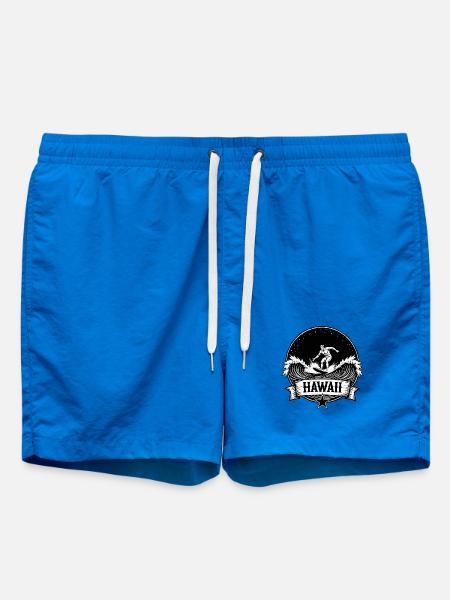 Hawaii Surfer Surfer sur Pacific Wave - Short de bain - cobalt blue