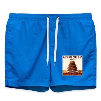 Journée nationale du gâteau – Gâteau au chocolat des fêtes - Short de bain - cobalt blue - Devant