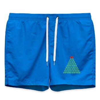 Sapin de Noël en flocon de neige avec nœud - Short de bain - cobalt blue - Devant