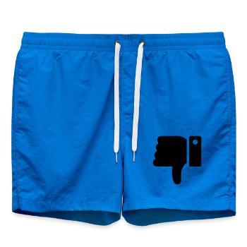 Dislike Hand, Hater Symbol, Thumbs Down - Swim Trunks - cobalt blue - Front