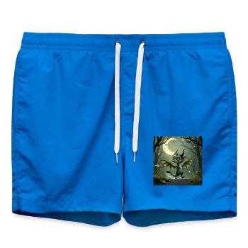 Night Dragon of the Forest - Swim Trunks - cobalt blue - Front