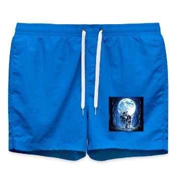 Wolf und Fee unter dem blauen Mond - Badeshorts - Cobalt blue - Vorne