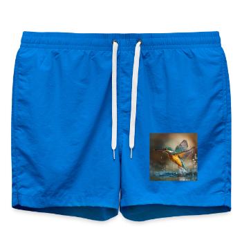 Colour explosion of the kingfisher in flight - Swim Trunks - cobalt blue - Front