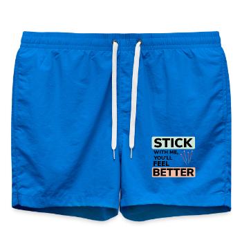 Akupunkteur Bleib bei mir, du wirst dich besser fühlen - Badeshorts - Cobalt blue - Vorne