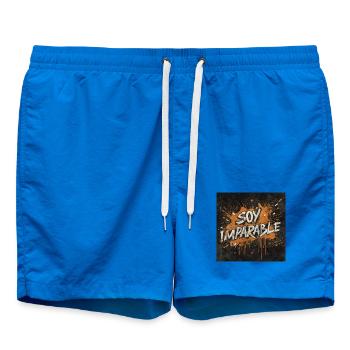 Je suis Imparable : graffiti urbain - Short de bain - cobalt blue - Devant