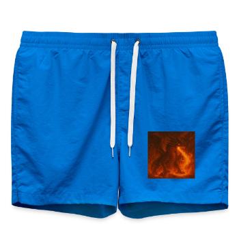 Feuerdrache in leuchtenden Flammen - Badeshorts - Cobalt blue - Vorne