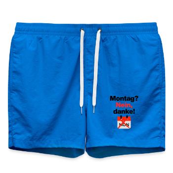Montag? Nein, danke! Lustiges Motiv für Büromuffel - Badeshorts - Cobalt blue - Vorne