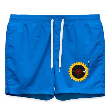 Sonnenblumen Schallplatte - Badeshorts - Cobalt blue - Vorne