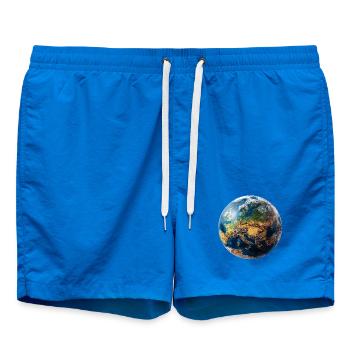 Globus-Design: Europa-Asien Landschaft - Badeshorts - Cobalt blue - Vorne