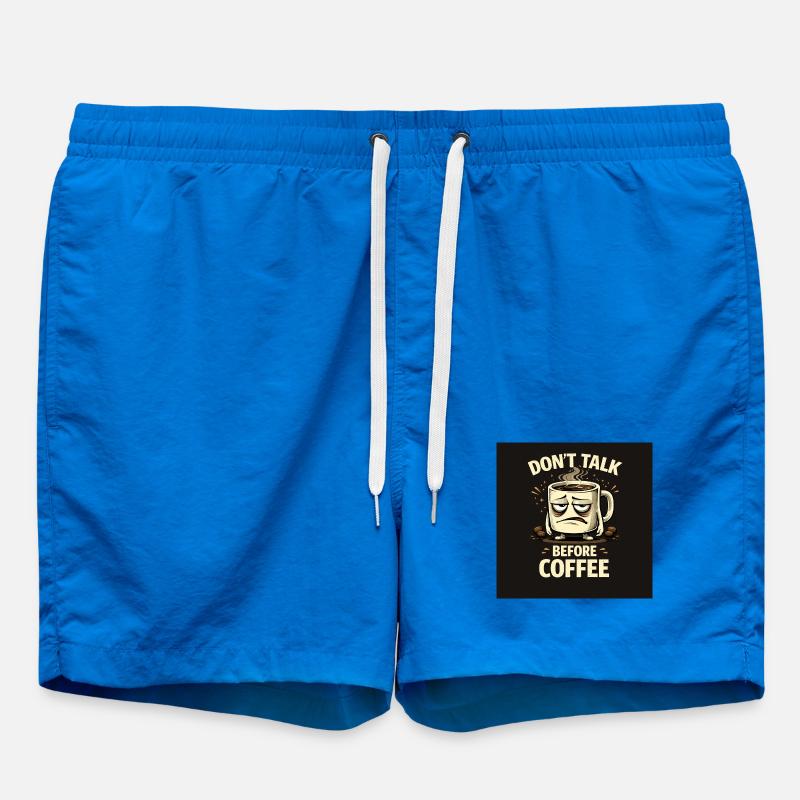 Ne parle pas avant le café - Short de bain - cobalt blue