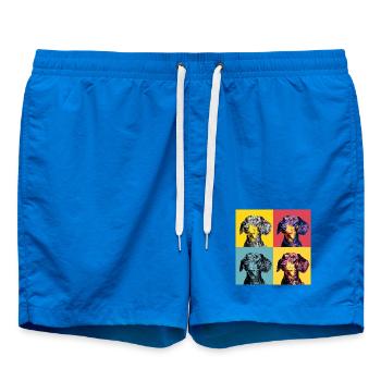 Pop Art Dackel-Quad - Badeshorts - Cobalt blue - Vorne