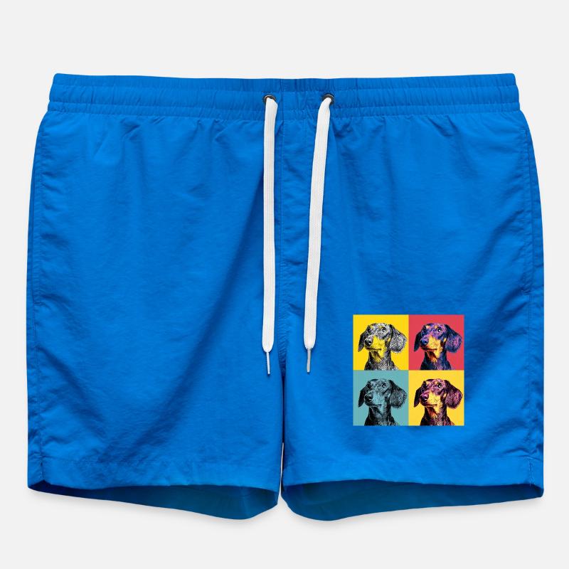 Quad Pop Art Teckel - Short de bain - cobalt blue