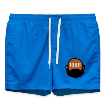 1986 Birthday POC MAN DAD - Swim Trunks - cobalt blue - Front