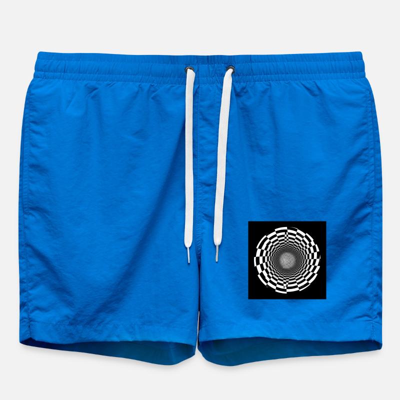 Black and white optical vortex - Swim Trunks - cobalt blue