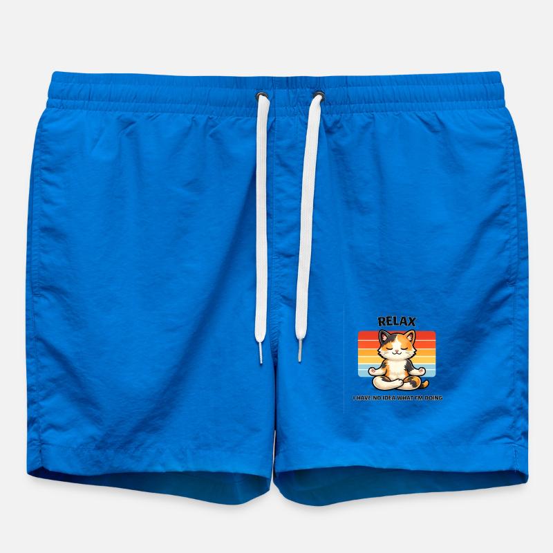 Relax Cat Méditation Chill - Short de bain - cobalt blue