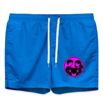 Paar Herz Beziehung - Badeshorts - Cobalt blue - Vorne