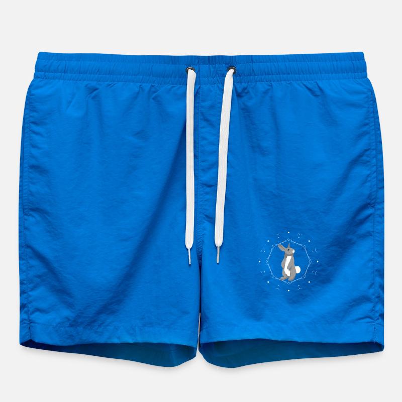 Lapin dans l’anneau de géométrie - Short de bain - cobalt blue
