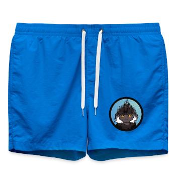 Singe Bleu Badge Illustration - Short de bain - cobalt blue - Devant