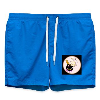 Angel and Devil Design - Swim Trunks - cobalt blue - Front