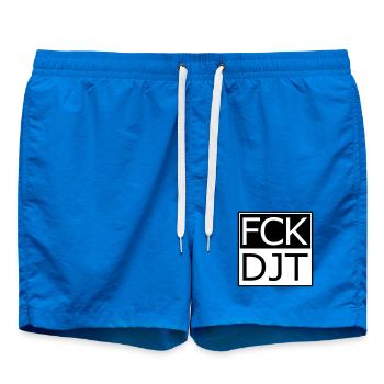 Provocative Block Typography Protest - Swim Trunks - cobalt blue - Front