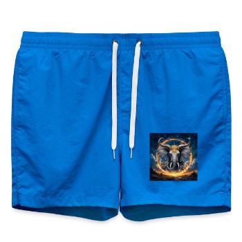 Himmlischer Elefant mit goldener Krone - Badeshorts - Cobalt blue - Vorne