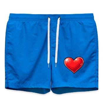 Motif pop art en cœur brillant - Short de bain - cobalt blue - Devant - AI Model Male 185 light (185cm)
