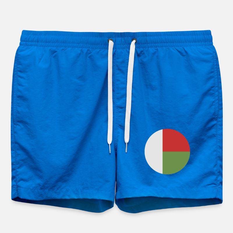 Drapeau rond de Madagascar - Short de bain - cobalt blue