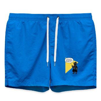 Hello aunt - pick up? Your brother is funny annoying - Swim Trunks - cobalt blue - Front